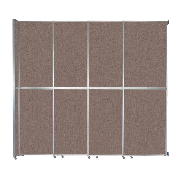 Versare Operable Wall Sliding Room Divider 12'8" x 12'3" Latte Fabric 1072413-2 - main
